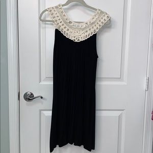 Pink Rose Cute Summer Lace Dress Sleeveless Medium